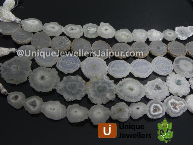 Solar Quartz Plain Amoeba Beads